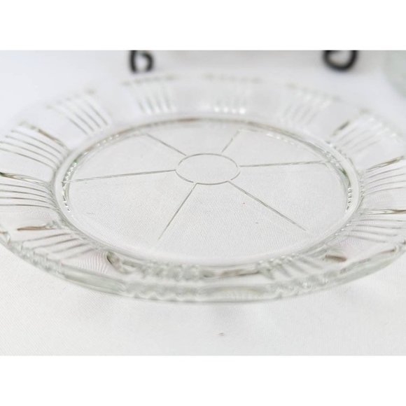 Set of 6 Vtg Glass Coasters Happy Hour Cocktail Bar 30s Fostoria Sunray Ashtray - Picture 4 of 7